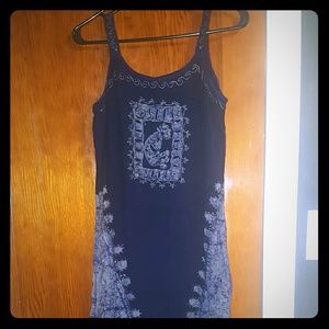 Boho embroidered kokopelli dress
